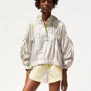 Zara Recycled Capsule Collection Packable Windbreaker Rain Jacket Medium